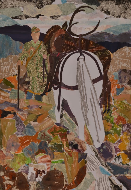 Dione Verulam Coming Home from the Hill, 2014 collage 61 x 43 cm 24 x 17 in