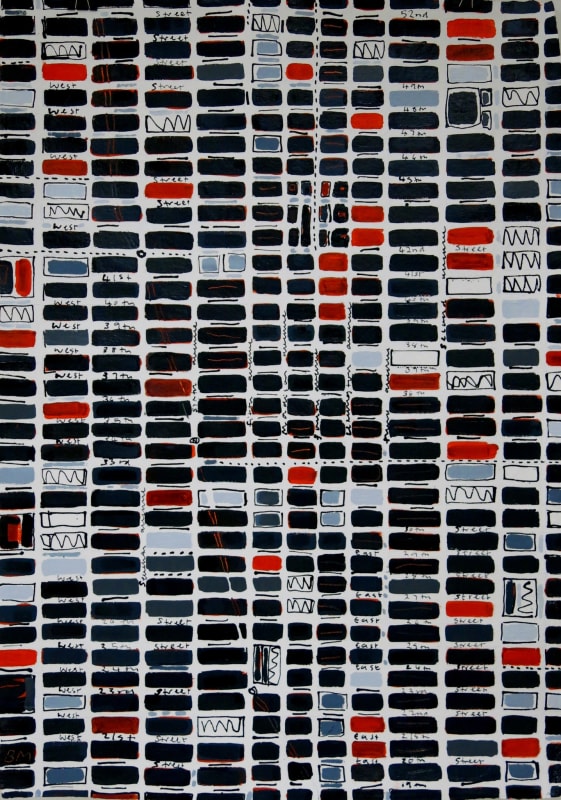 Barbara Macfarlane, Midtown Slate, Orange, Grey, 2016