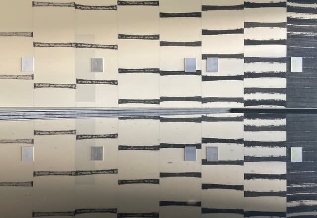 Linus Rauch Recursion / Sameness and Difference, 2024 Ink, canvas; sewn 1400 × 400 cm