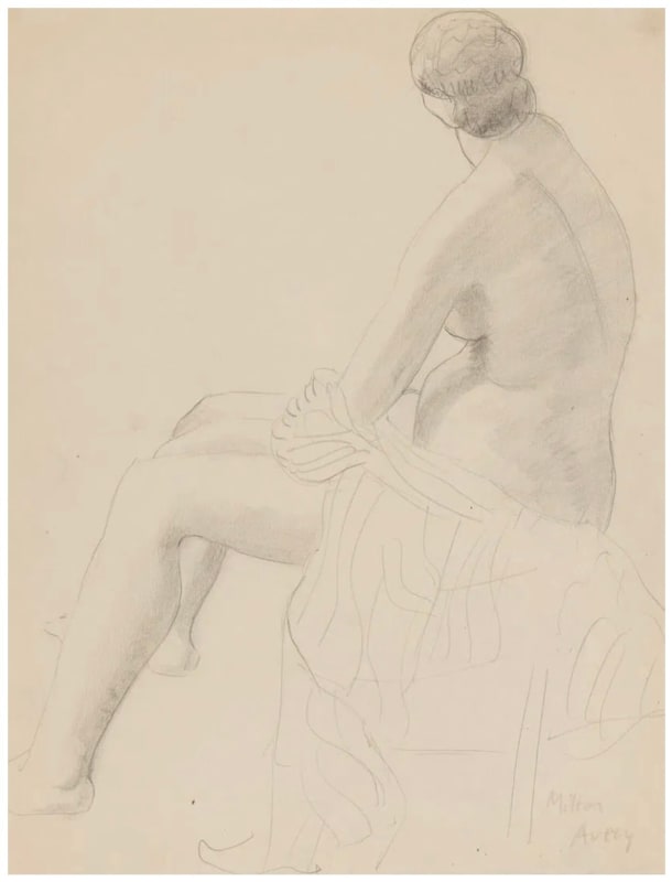 Milton Avery, Nude with Drape, Circa 1955