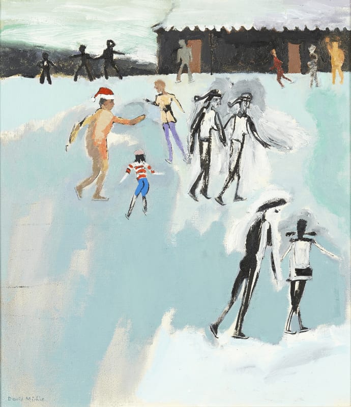 David Michie RSA, Christmas Ice Skaters, circa 2003