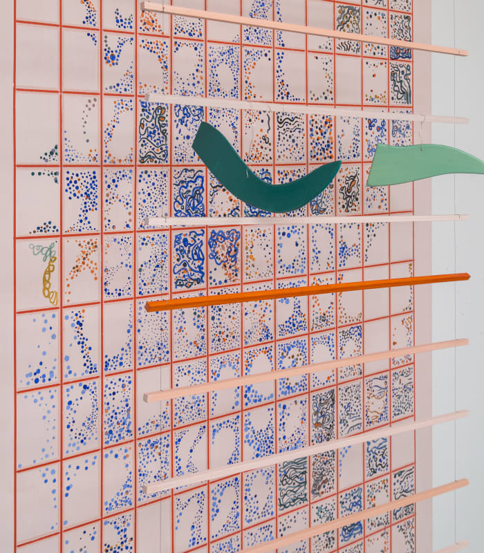 Cecilia Biagini Detour, 2021 Acrylic paint on wood and canvas 78 x 35 x 10 in 198.1 x 88.9 x 25.4 cm