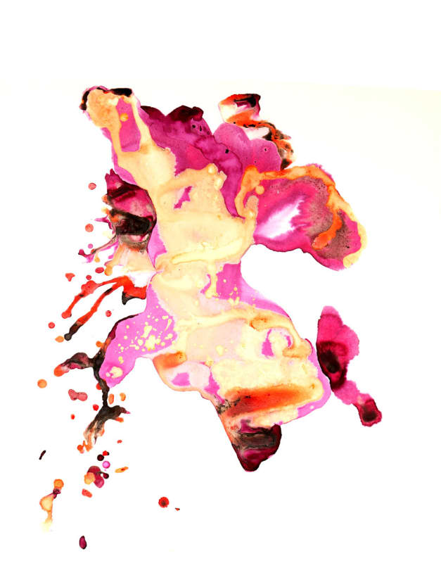 Margarita Cabrera El Flujo de Extracciones (Corriente 7), 2019 Mixed-media - Cochineal Gouache on paper 25 x 20" 63.5 x 50.8 cm