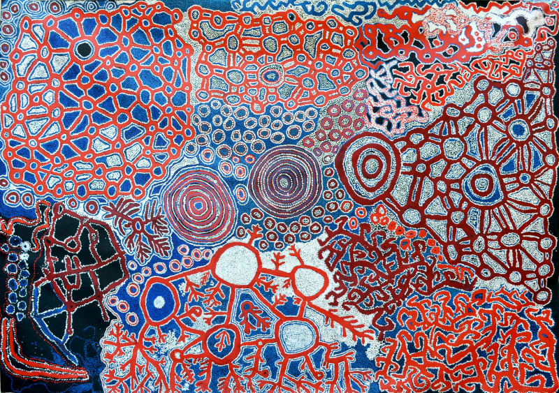 Men's Collaborative Pilanguru acrylic on canvas 290 x 200 cm