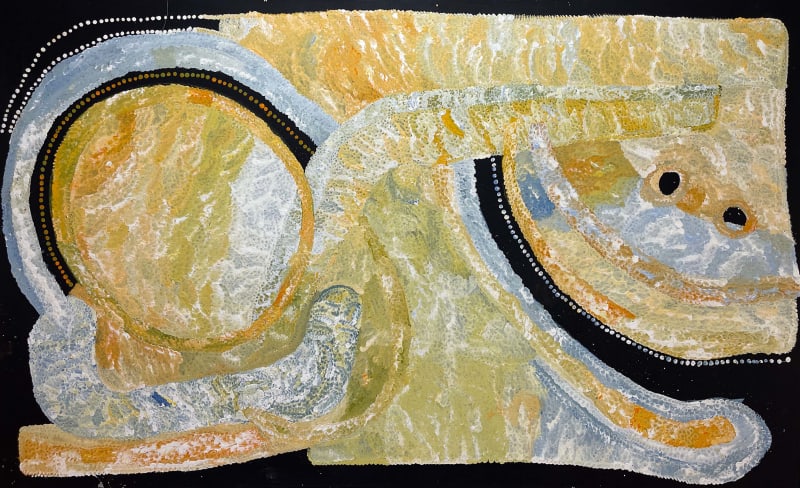 Betty Campbell Minymaku Tjukurpa (Women's Story), 2023 Synthetic polymer paint on linen 198 x 122 cm