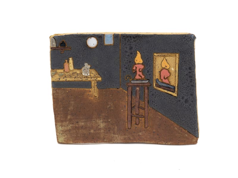 Kevin McNamee-Tweed Candle in the Mirror, 2023 Glazed ceramic 5.75 x 4.5 inches