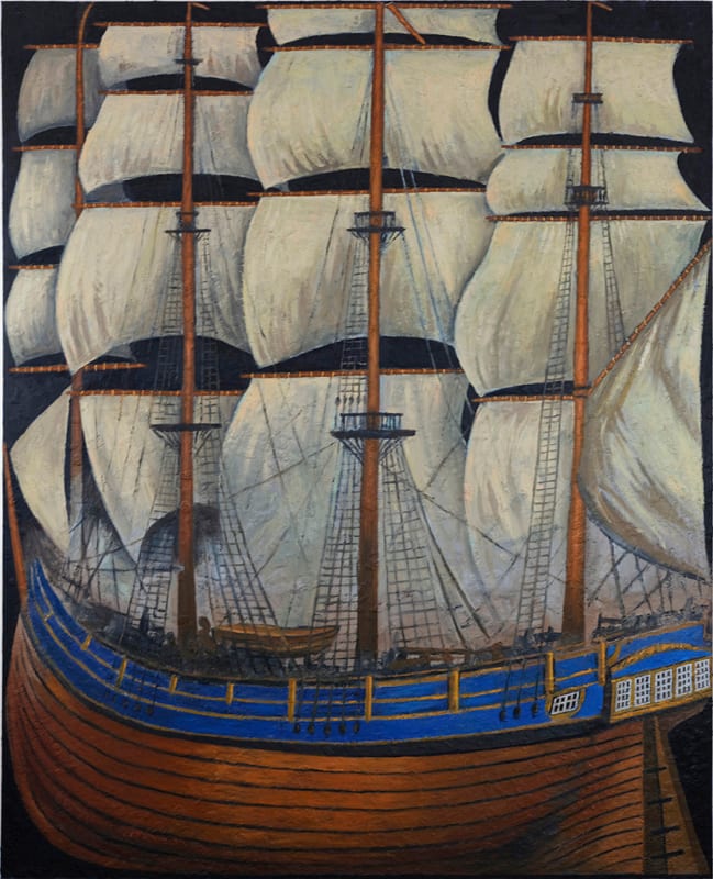Paul Gagner Ship in a Painting, 2024 oil on canvas 60 x 48 in 152.4 x 121.9 cm