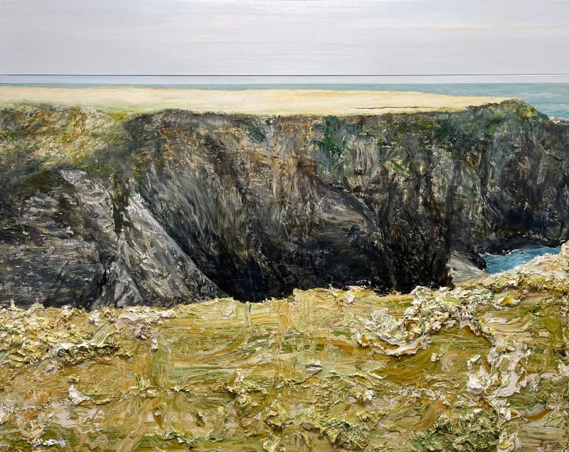 Jung Han Kim Mendocino 3 Oil on linen and wood 57 1/2 x 72 in