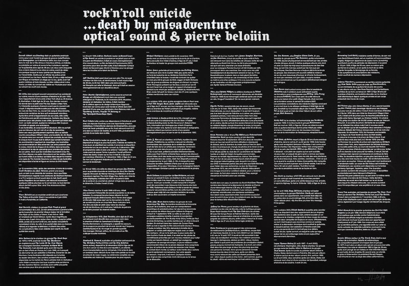 Pierre Belouïn, Rock'n'Roll Suicide... Death By Misadventure, 2017