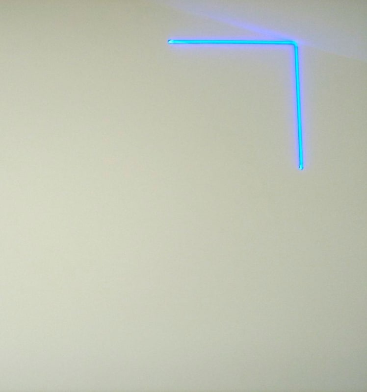 Stephen Antonakos, Incomplete Blue Neon Square, 1974