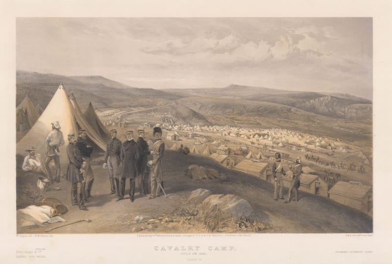 William Simpson, Crimean War - Cavalry Camp, 1855