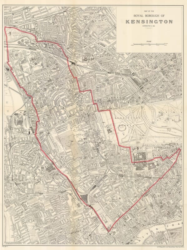 George W. Bacon, Map of the Royal Borough of Kensington, 1941