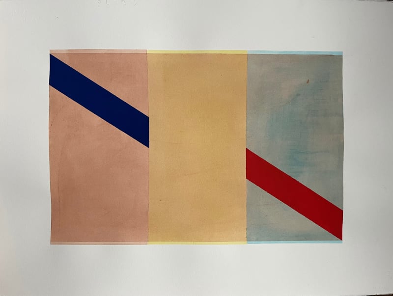 Sharon Hall Study #020620, 2020 acrylic and gouache on Arches watercolour paper 22 x 29 7/8 in 56 x 76 cm Signed and dated