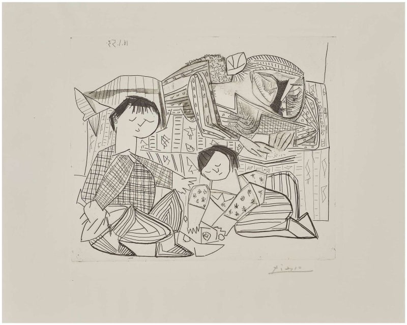 Pablo Picasso, Mere Et Enfants , 1961