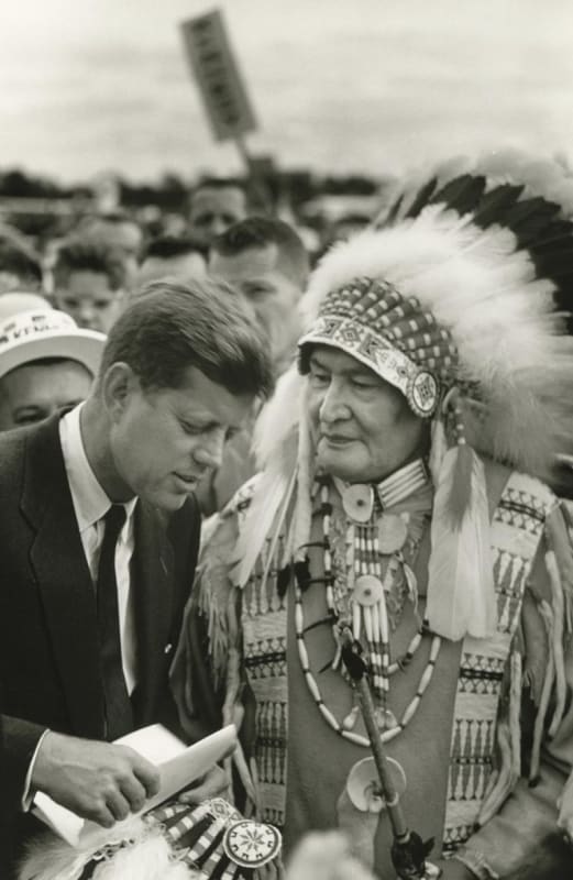 Art Shay, Future President John F. Kennedy listening to a Sioux Chief Photography , 1960