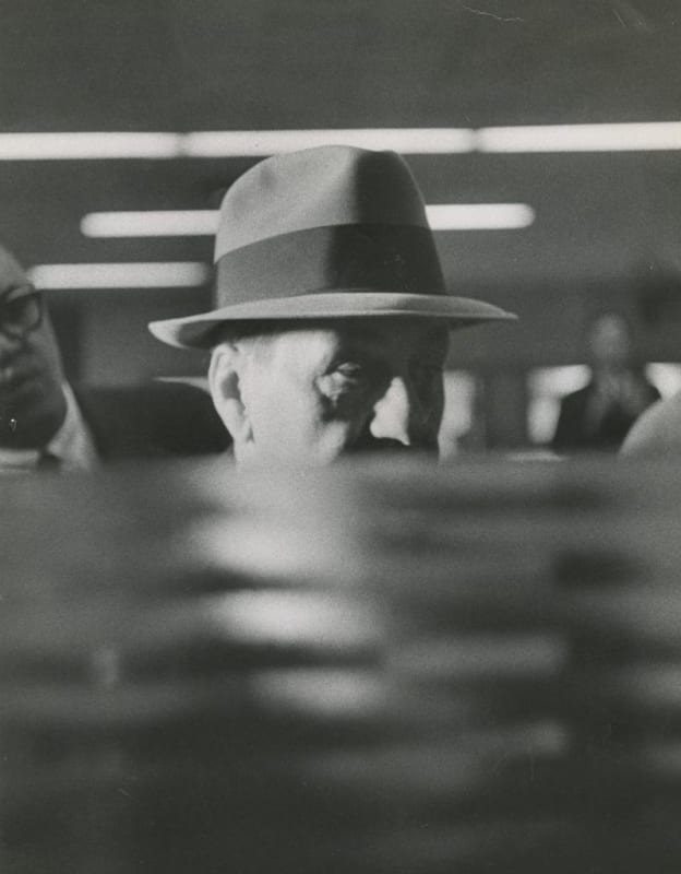 Art Shay, Mafia Boss Tony Accardo in a Chicago Courthouse "Photography", 1959