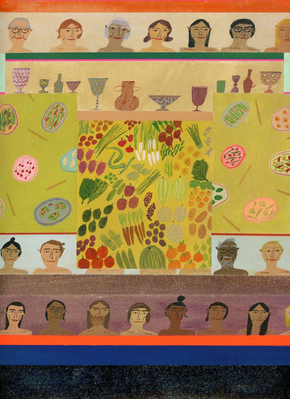 Chelsea Wong I Cooked A Big Feast For Us Naked, I Didn't Use Any Lemon, 2016 watercolor, gouache and colored pencil on paper 12 x 9"