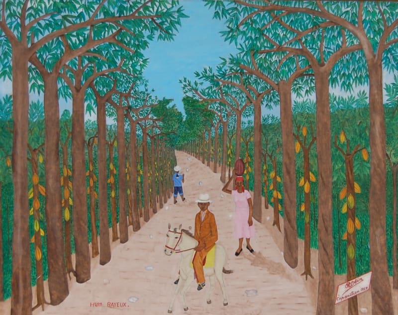 Philomé Obin HBtion Bayuex, 1957 Oil on masonite 16 x 20 inches