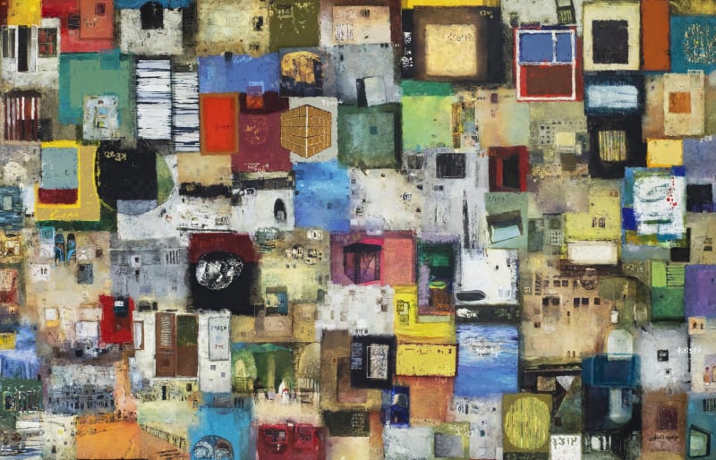Floating City, XXVI, 2022, acrylic on canvas, 148 x 230 cm
