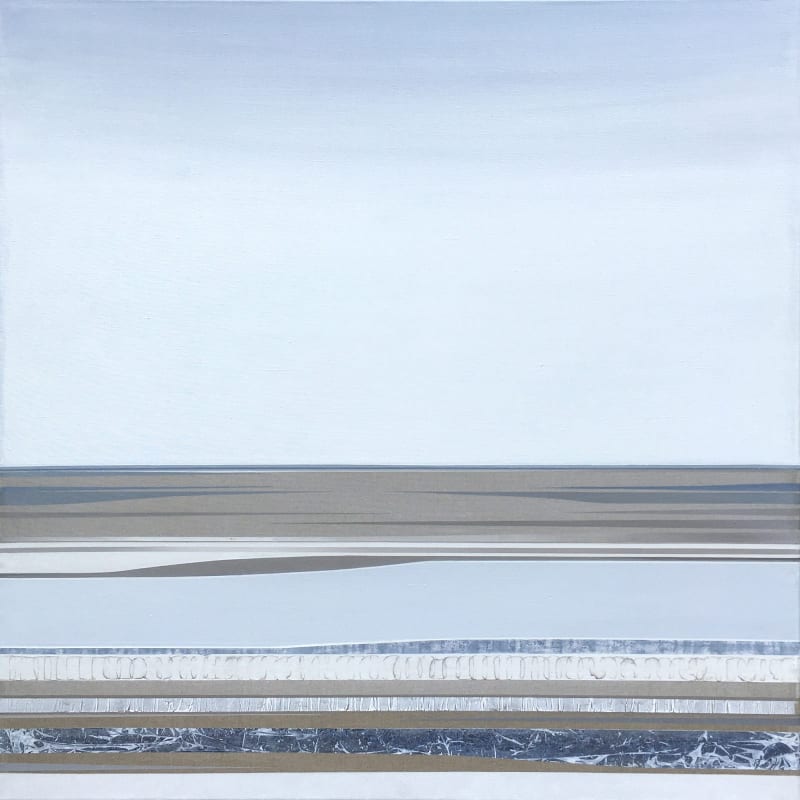 "Traces", Acrylic on Linen, 47"h x 47"w