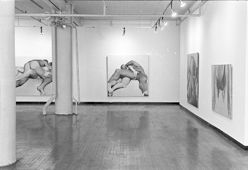 Installation view: Joan Semmel, 141 Prince Street Gallery, New York, 1973
