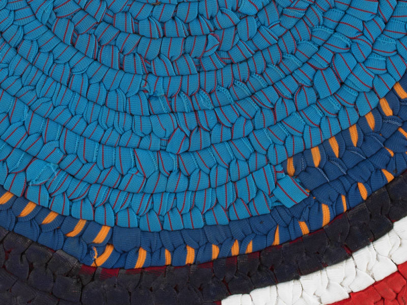"Floorpiece II," 1973 (detail), Cloth and acrylic