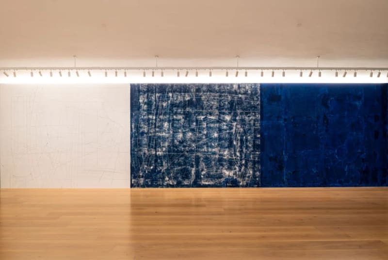 Ronny Quevedo’s "C A R A A C A R A" is the latest entry in the Menil Wall Drawing Series, and will be on display until August 31. Image: Courtesy of Paul Hester/Menil Collection