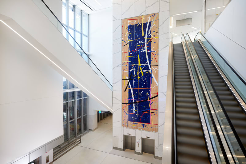 Installation view: Pacha Cosmopolitanism Overtime, Terminal C, LaGuardia Airport, NY, 2022. Photo: Argenis Apolinario