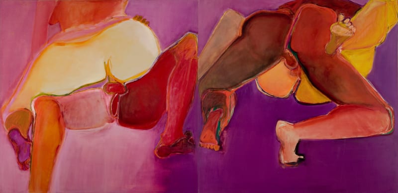 Flip-Flop Diptych, 1971 Oil on canvas 2 panels, each: 68h x 68w in (172.72 x 172.72 cm) overall: 68h x 136w in (172.72 x 345.44 cm)