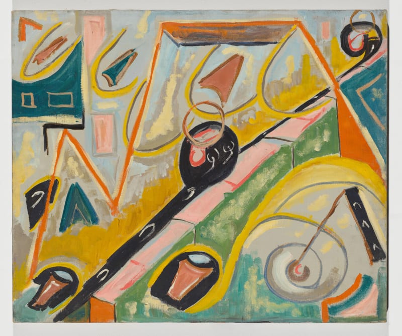 Betty Parsons Untitled, 1948 Oil and acrylic on canvas 20 x 24 in (50.8 x 60.96 cm)
