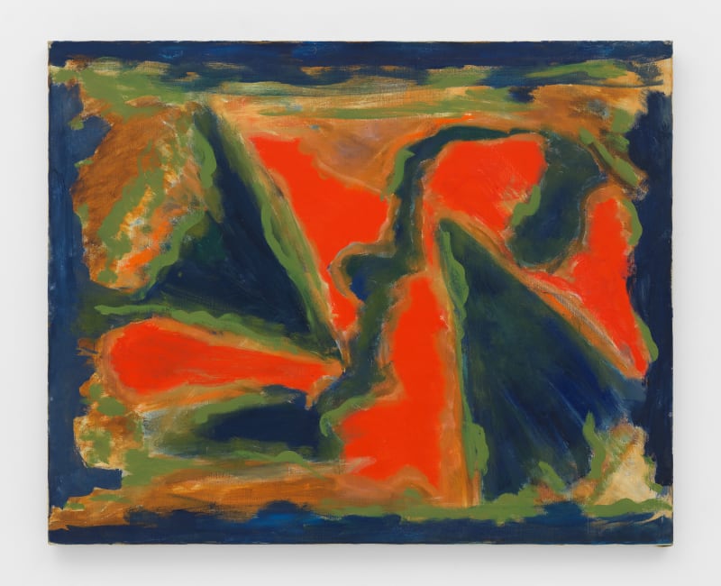 Betty Parsons Red Eminence, 1955 Acrylic on canvas 32 x 40 in (81.28 x 101.6 cm) 33 1/4 x 41 1/4 x 2 in framed (84.5 x 104.8 x 5.1 cm framed)