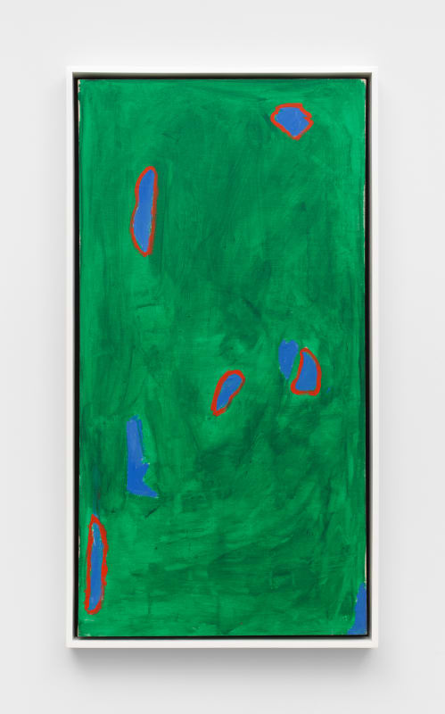 Betty Parsons The Grass and the Wine, 1980 Acrylic on canvas 44 x 23 1/4 in (111.8 x 59.1 cm) 46 x 24 3/4 x 2 1/4 in framed (116.7 x 62.7 x 5.7 cm framed)