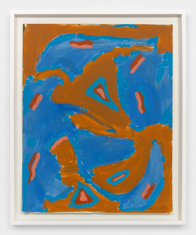 Betty Parsons Golden Weather, 1976 Acrylic on paper 23 7/8 x 18 7/8 in (60.6 x 47.9 cm) 27 x 22 x 1 5/8 in framed (68.6 x 55.9 x 4.1 cm framed)