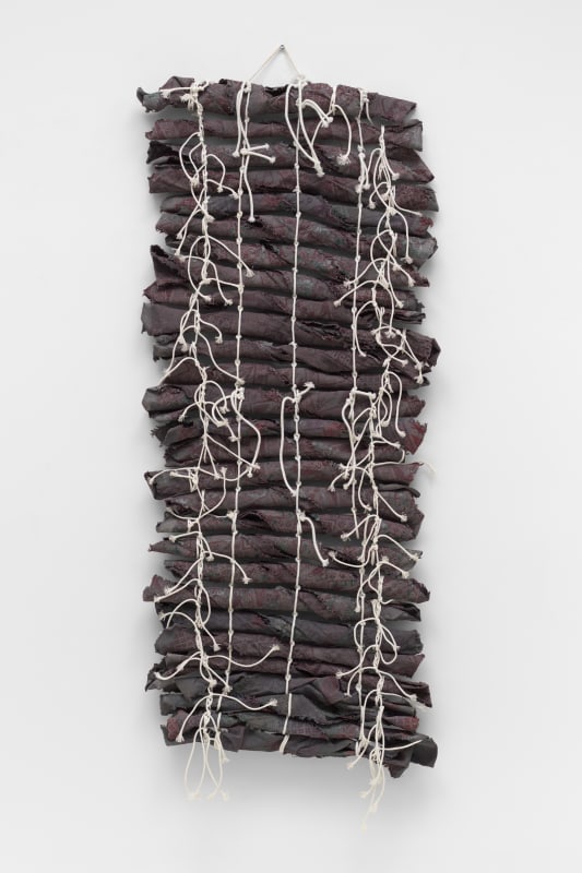 Hassan Sharif, Rug, Cotton Rope and Glue, 2013. Mixed media. 59 3/4 x 27 1/2 x 2 3/8 in (151.8 x 69.8 x 6 cm)