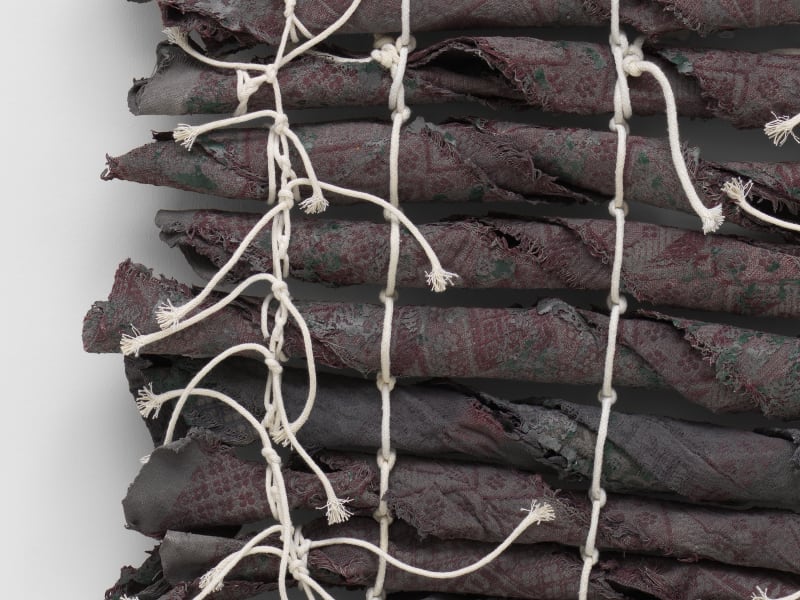 Hassan Sharif, Rug, Cotton Rope and Glue, 2013 (detail). Mixed media. 59 3/4 x 27 1/2 x 2 3/8 in (151.8 x 69.8 x 6 cm)