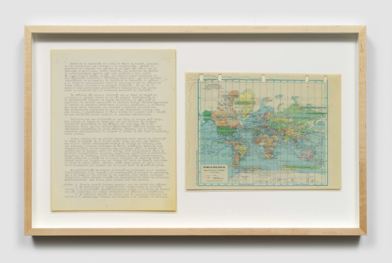 Luis Camnitzer, "Canales," 1980. Typed document and map.
