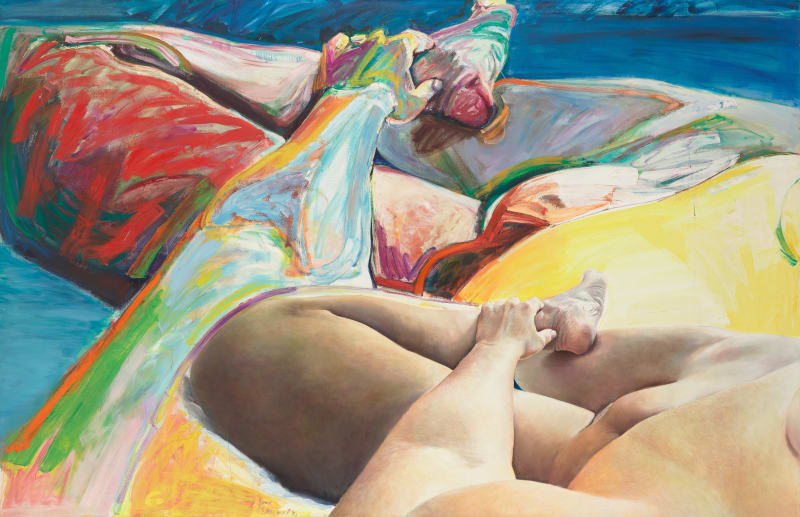 Joan Semmel, "Horizons," 1981 (detail), Oil on canvas, Collection of Komal Shah & and Gaurav Garg