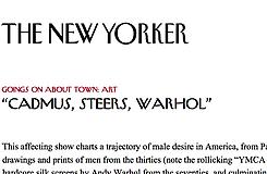 Cadmus, Steers, Warhol