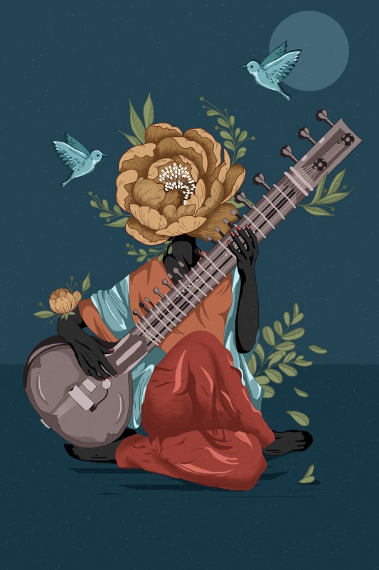 Tanaya Sharma, The Song of Rain , Digital print on canvas, 18 x 12 inches, 2020