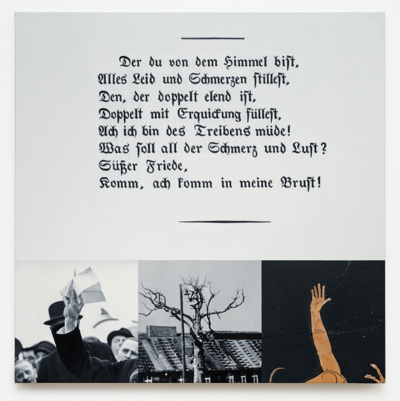 Omid Delafrouz, Friede - Am Hang des Ettersberg, 2021-2022, oil on canvas, 150 x 150 cm (59 1/8 x 59 1/8 in.)