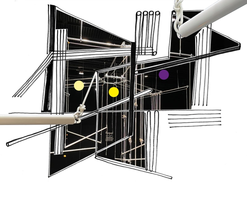Dessin préparatoire, 2023, Xavier Veilhan et Alexis Bertrand Xavier Veilhan et Alexis Bertrand / ADAGP Paris 2023