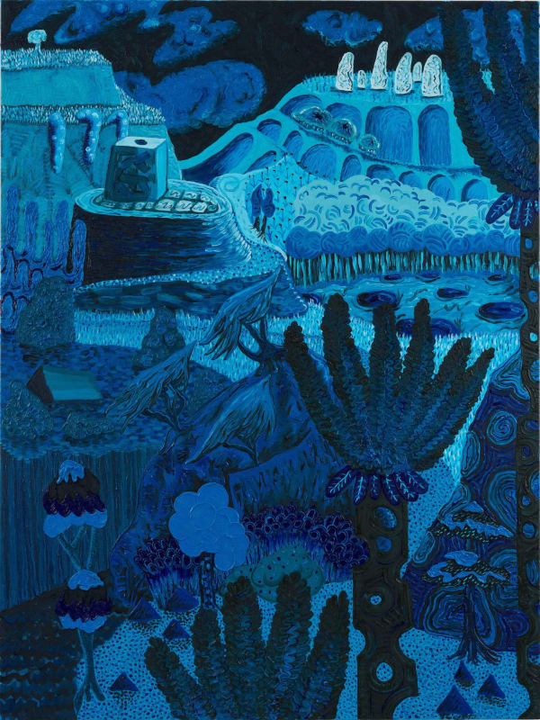 Mark Frygell, Blue Valley, 2021, oil on canvas, 120 x 90 cm (47 1/4 x 35 3/8 in.)