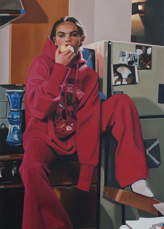 Lena Johansson, Ida, 2021, oil on MDF, 112 x 80 cm (44 1/8 x 31 1/2 in.)