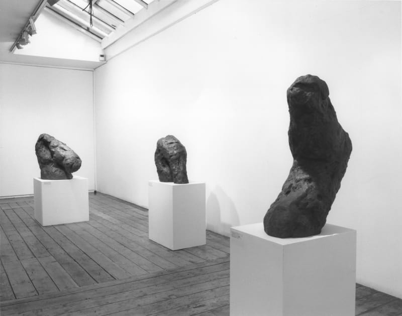 installation shot of the exhibition William Tucker - Recent Sculptures and Monotypes - 1987 - Annely Juda Fine Art, London