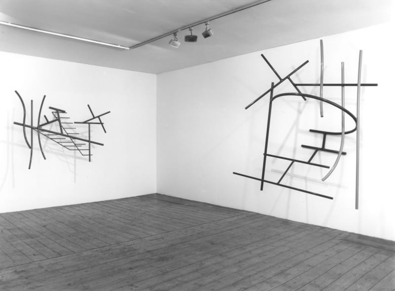 installation shots of the exhibition Nigel Hall, Recent Sculpture & Drawings at Annely Juda Fine Art, London 1985