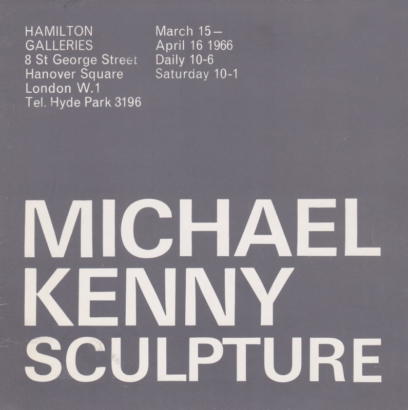 Michael Kenny 1966 Hamilton Galleries