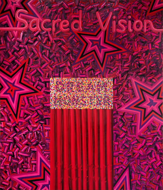 Suzanne Treister, Sacred Vision - Dream Monster, 1992, oil on canvas, 213 x 183 cm