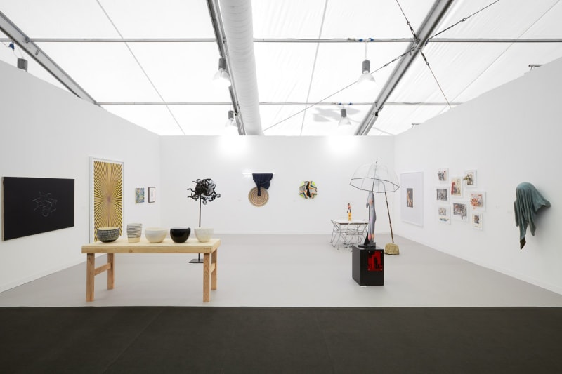 Installation view of the Anton Kern booth at Frieze London 2012.