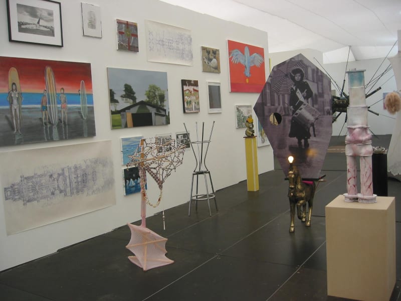 Installation view of the Anton Kern Booth at Frieze London 2006.