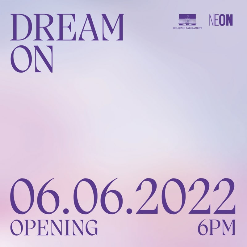 Dream on exhibition banner information.